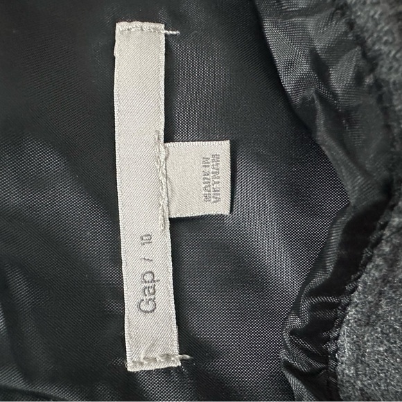 GAP Black and Gray Pencil Mini Skirt Wool Size 10 - Picture 2 of 2